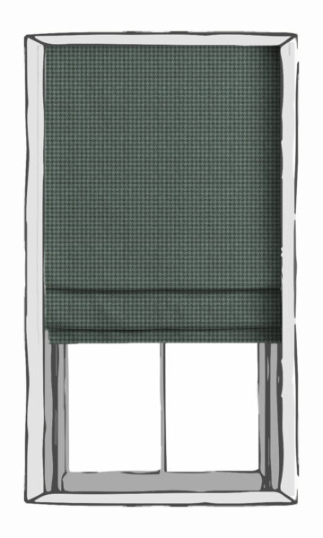 'Espalier' Houndstooth Patterned Custom Size Drapery (Blue) - Image 2