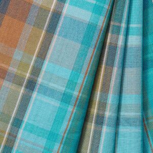 'Tile Blue' Cotton Custom Size Curtain Panels (Blue)