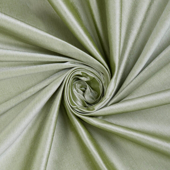 ‘Jeledon’ Shantung Silk Custom Drapes (Celadon Green)