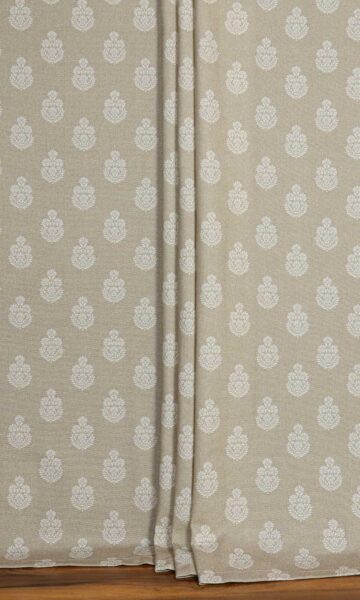 'Alfaaz' Fabric Swatch (Beige/ Grey) - Image 3