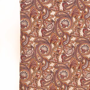 'Sunbaked' Paisley Custom Curtains (Brown/ Russet Red/ Deep Yellow)