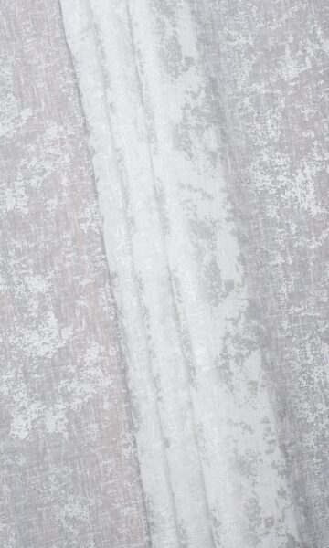 'Winter Wonderland' Metallic Accents Semi-Sheer Custom Drapes (White) - Image 2