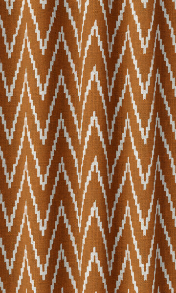 'Tango Bal' Chevron Print Made-to-Measure Drapes (Orange/ White)