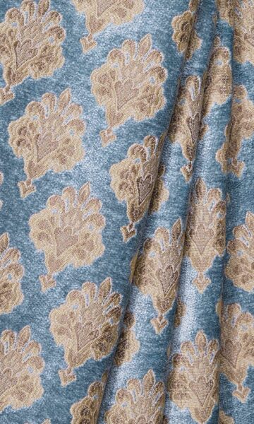 'Sea Spray' Fabric Swatch (Beige/ Brown/ Blue) - Image 2