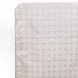 'Palmito' Geometric Embroidered Window Drapes (White/ Gray)