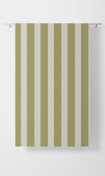 'Jungle Vine' Striped Custom Drapes (Chartreuse Green/ White) - Image 3