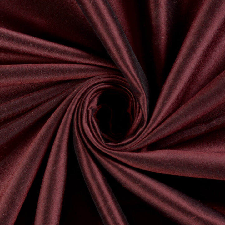 ‘Patlican’ Shantung Silk Bespoke Drapery (Wine Red/ Maroon)