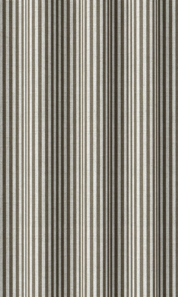 'Burrwood' Striped Print Custom Size Curtains (Brown/ White)