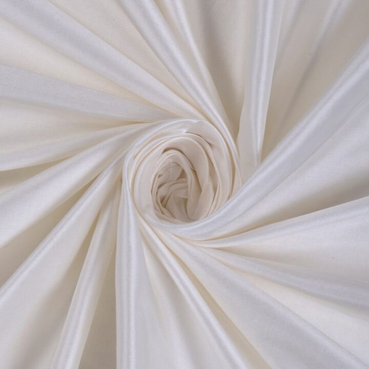‘Marfim’ Shantung Silk Made-to-Measure Curtains (White/ Ivory)