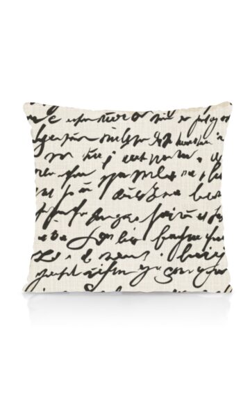 'Ayaba' Script Print Custom Roman Blinds (Black/ Milky White) - Image 3