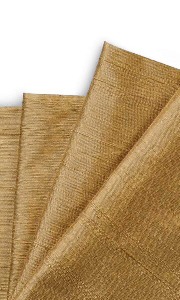 'Sambhal' Pure Silk Made-to-Order Roman Shades (Golden Brown) - Image 2