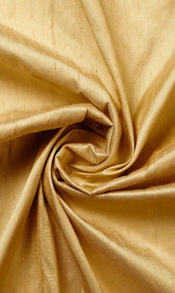 'Alwar' Pure Silk Made-to-Measure Roman Shades (Golden Yellow)