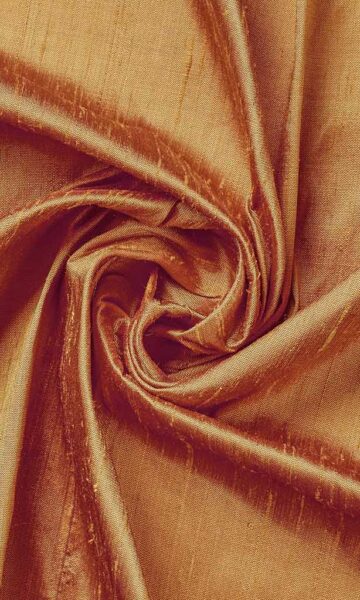 'Purnia' Dupioni Silk Custom Blinds (Saffron Orange)