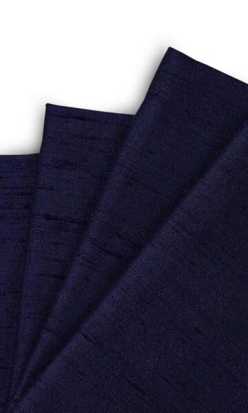 'Chirmiri' Pure Silk Made-to-Measure Curtain Panels (Navy Blue) - Image 2