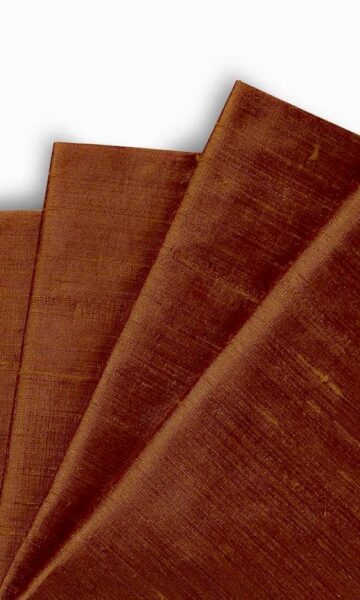 'Bokaro' Pure Silk Made-to-Order Fabric Blinds (Copper Orange) - Image 2