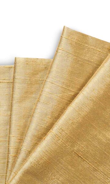 'Bidar' Dupioni Silk Bespoke Roman Blinds (Golden Beige/ Brown) - Image 2