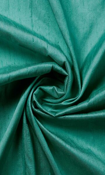 'Madurai' Dupioni Silk Bespoke Roman Shades (Seafoam Green/ Blue)