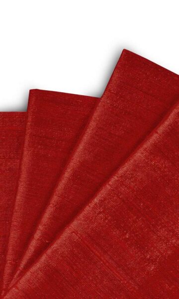 'Kollam' Pure Silk Made-to-Measure Curtain Panels (Red) - Image 2