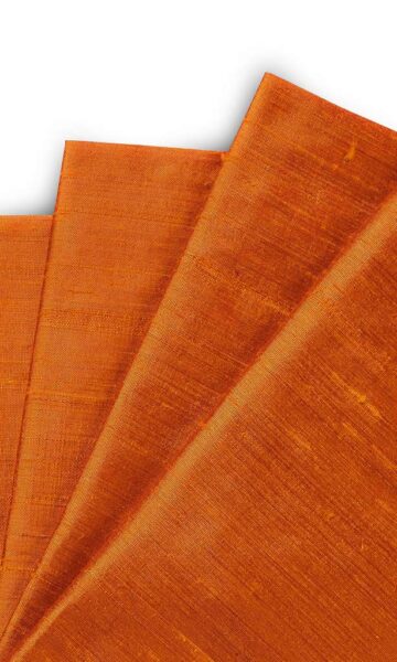 'Tumkur' Dupioni Silk Made-to-Measure Fabric Blinds (Orange) - Image 2