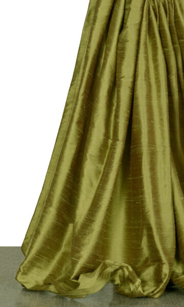 'Salem' Pure Silk Made-to-Order Fabric Blinds (Olive Green) - Image 2