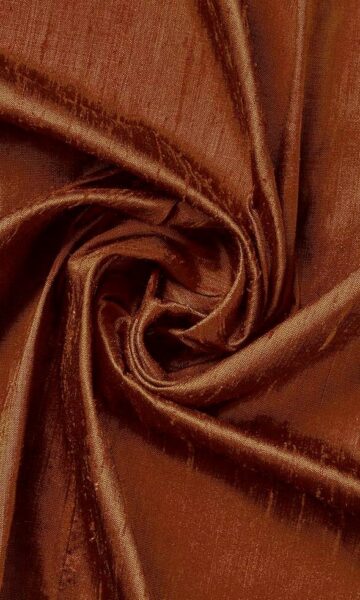 'Bokaro' Pure Silk Made-to-Order Fabric Blinds (Copper Orange)