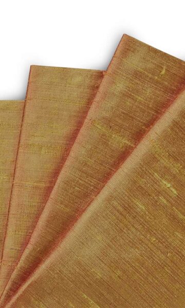 'Eluru' Dupioni Silk Made-to-Order Curtains (Mustard Orange) - Image 2