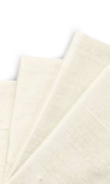'Vellore' Dupioni Silk Custom Curtains (Cream/ Off-White) - Image 2