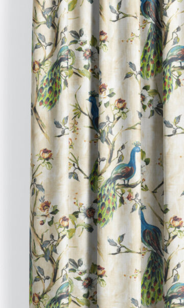 'Amalfi' French Country Print Custom Size Drapes (Blue/ Green) - Image 2