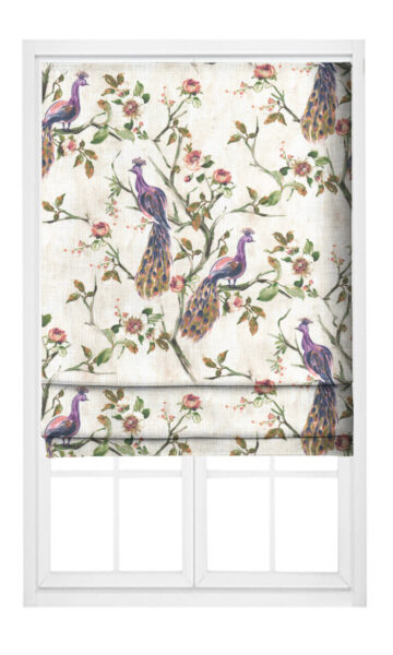'Melfi' French Country Print Custom Drapes (Orange/ Green/ Purple) - Image 3