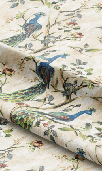 'Amalfi' French Country Print Custom Size Drapes (Blue/ Green) - Image 4