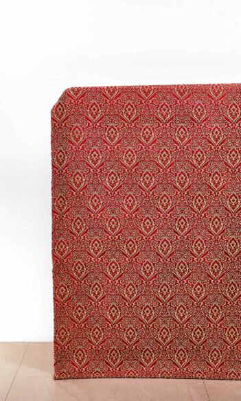 'Gilded Red' Damask Velvet Made-to-Measure Drapes (Beige/ Brown/ Red)