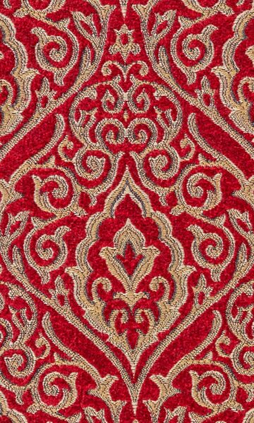 'Gilded Red' Damask Velvet Made-to-Measure Blinds (Beige/ Brown/ Red) - Image 3