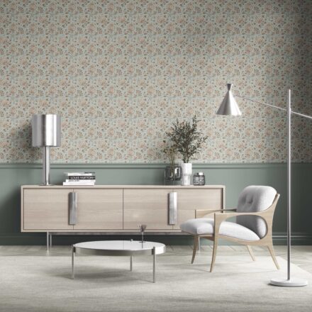 'Cabana' Modern Floral/ Botanical Wallpaper (Blue/ Brown/ Beige) - Image 2