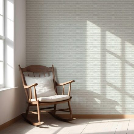 'Sahara Showers' Neutral Ikat Striped Wallpaper (Light Gray- Blue/ White) - Image 5