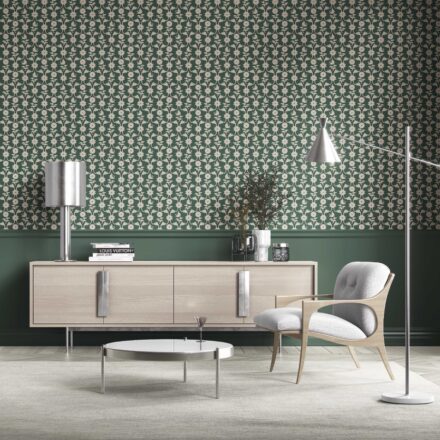 'Bosc Pear' Modern Floral Botanical Wallpaper (Green/ Beige) - Image 2