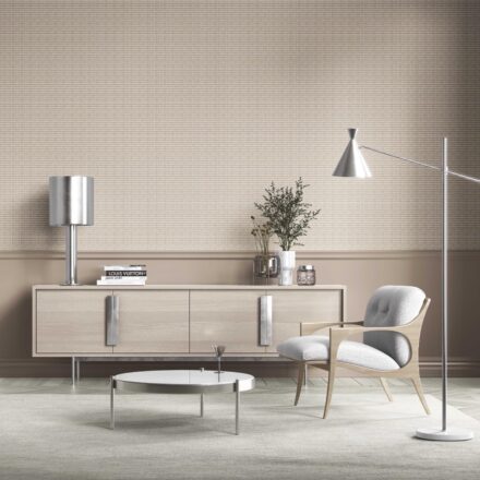 'Laite' Textured Shibori Effect Striped Wallpaper (Beige/ Greige/ White) - Image 3