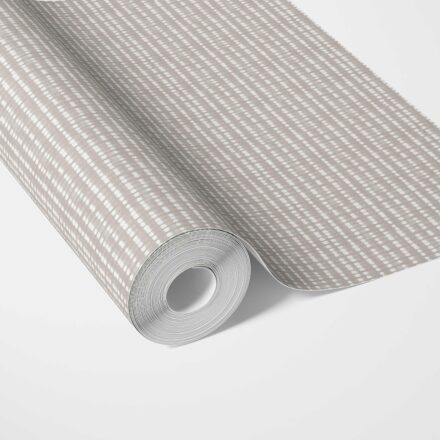 'Desert Pendant' Textured Shibori Effect Striped Wallpaper (Gray/ White)