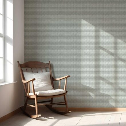 'Corsair' Textured Shibori Effect Striped Wallpaper (Sage Gray/ White) - Image 5