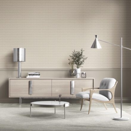 'Mattea' Modern Neutral-Toned/ Micro-Patterned Wallpaper (Beige/ White) - Image 3