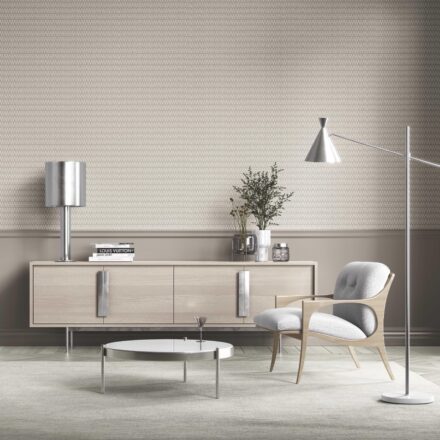 'Furling Fossil' Modern Neutral-Toned/ Micro-Patterned Wallpaper (Gray/ Greige) - Image 3