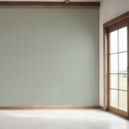 'Blizzard' Neutral-Toned Small-Scale Geometric Print Wallpaper (Gray-Green/ White) - Image 7