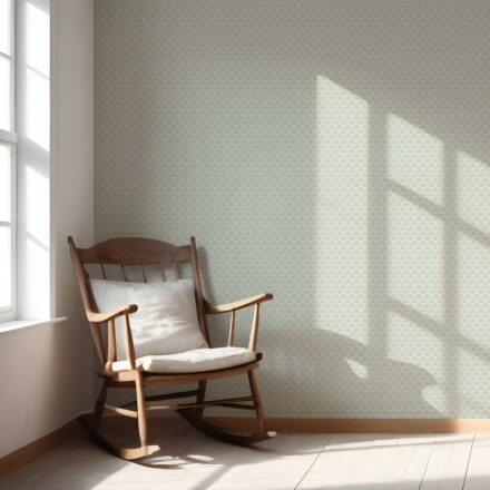 'Lacquered' Small-Scale Floral Lattice Wallpaper (Duck Egg Blue/ White) - Image 5
