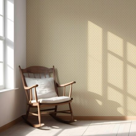 'Surrender' Small-Scale Floral Lattice Wallpaper (Yellow/ White) - Image 5