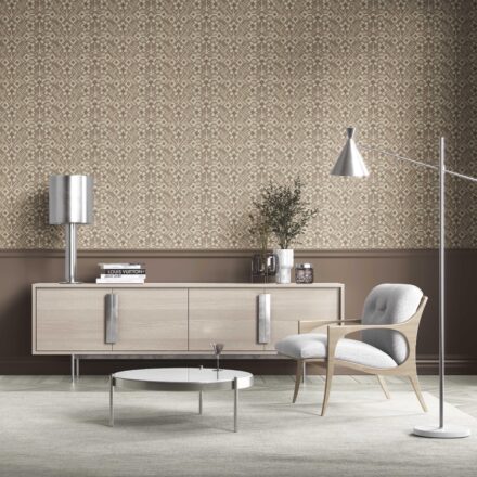 'Celery Powder' Modern Neutral-Toned Botanical Floral Wallpaper (Brown/ Beige/ Cream/ Taupe ) - Image 2