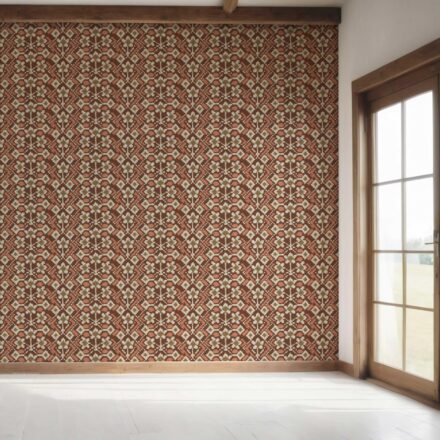 'Agate' Modern Botanical Floral Wallpaper (Brown/ Orange/ Beige) - Image 7