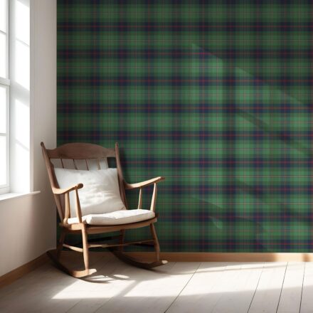 'Maksim' Geometric Plaid Checkered Wallpaper (Green/ Navy Blue/ Red/ Yellow) - Image 5