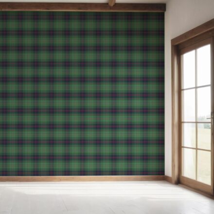 'Maksim' Geometric Plaid Checkered Wallpaper (Green/ Navy Blue/ Red/ Yellow) - Image 7