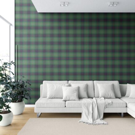 'Maksim' Geometric Plaid Checkered Wallpaper (Green/ Navy Blue/ Red/ Yellow) - Image 6