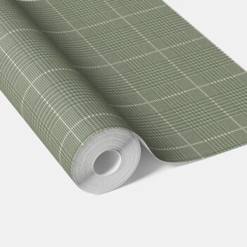 'Forest Garden' Plain/ Textured Check Wallpaper (Gray-Green)