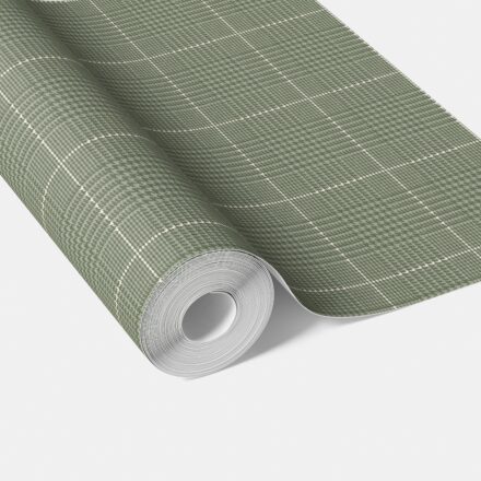 'Forest Garden' Plain/ Textured Check Wallpaper (Gray-Green)